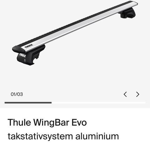 Thule wingbar evo til Audi Etron