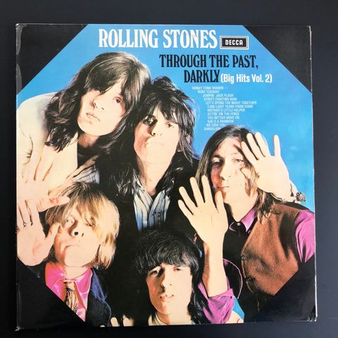 THE ROLLING STONES "Through The Past, Darkly" UK 1969 vinyl LP 1970 2nd press