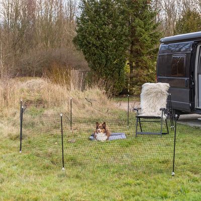 Ubrukt Trixie mobilt hundegjerde - perfekt til camping - sammenleggbar hundegård