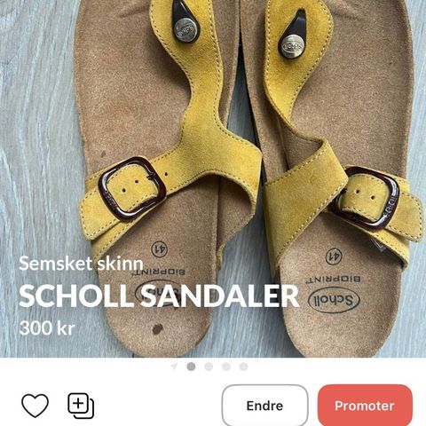 Scholl skinnsandaler