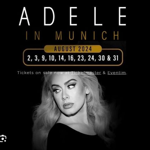 Rimelig billett til Adele i Munchen 10. august