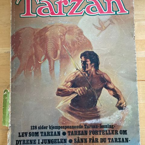 Tarzan bok, albumer og hefte. Alle tegnet av Russ Manning.