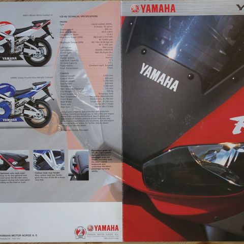 Yamaha YZF-R6 2000 model  brosjyre