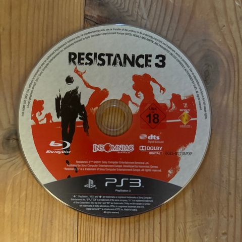 Resistance 3 til Playstation 3 - kun disk