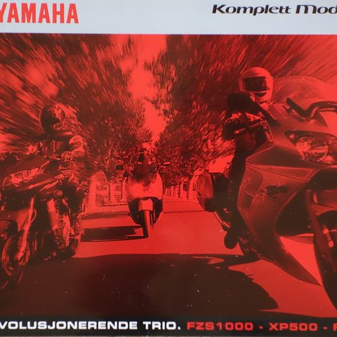 Yamaha 2001 modellutvalg brosjyre