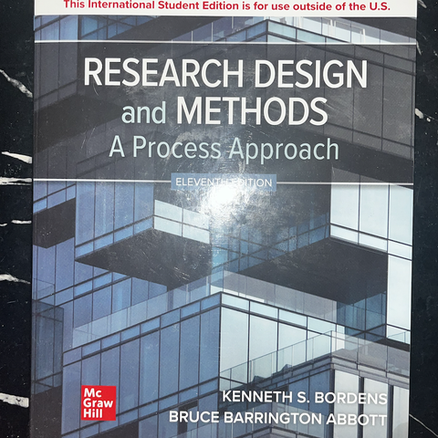 RESEARCH DESIGN AND METHODS - A process approach