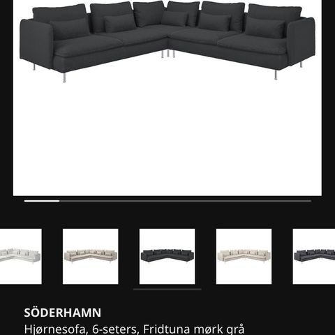 Söderhamn sofa selges billig ved rask henting.