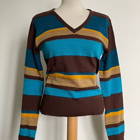 Super tøff  stripete vintage genser fra 90 tallet