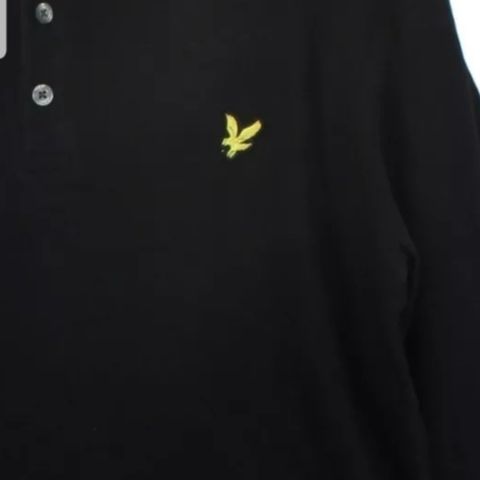 Lyle & Scott langermet pique Svart L