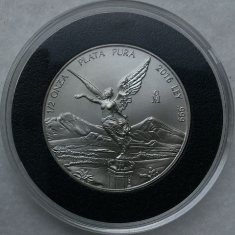 2016, Mexico Silver Libertad, 1/2 oz, 999 sølv.