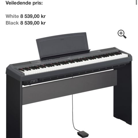 Digitalt piano med ekstra utstyr til salgs