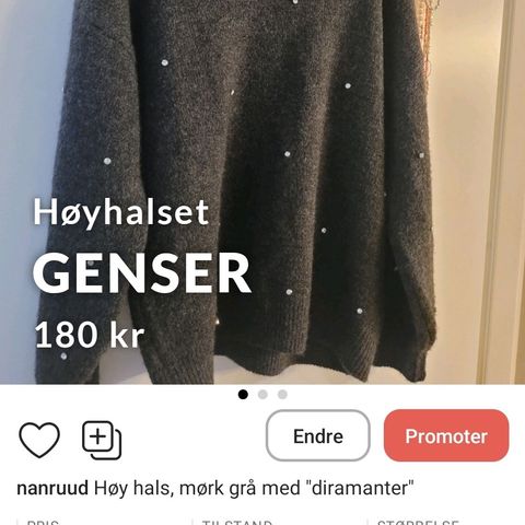 Pen høyhalset genser