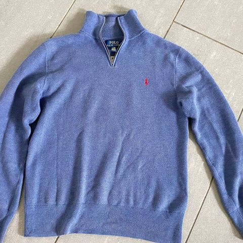 Ralph Polo Lauren Mesh-Knit Cotton Quarter-Zip Sweater