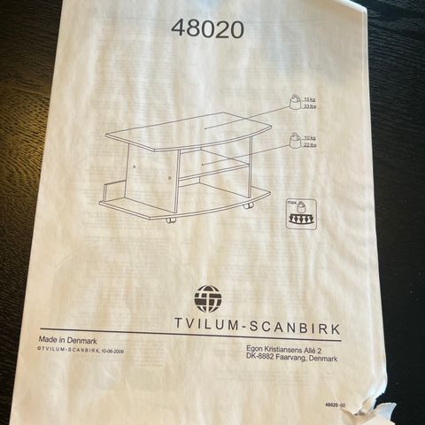 Tvilum-Scanbirk Tv bord/tv benk