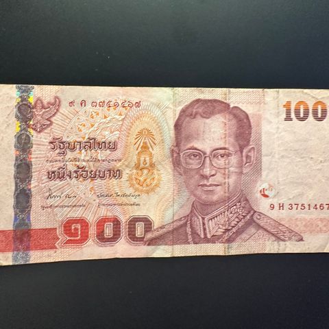 Thailand 100 Bath pen seddel , periode 2005-2015 (667 AO)