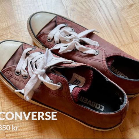 Converse i skinn, størrelse 37,5