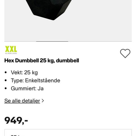 2 x 25kg hex dumbbells