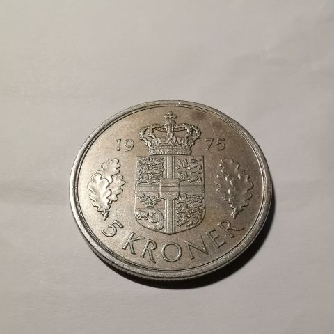 5 kroner. Danmark. 1975