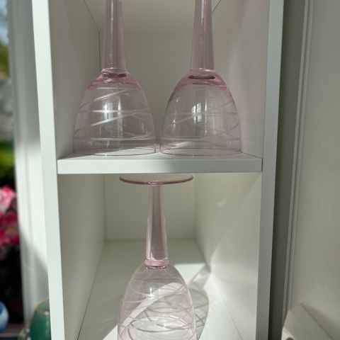 3 stk rosa Ikea stett glass .