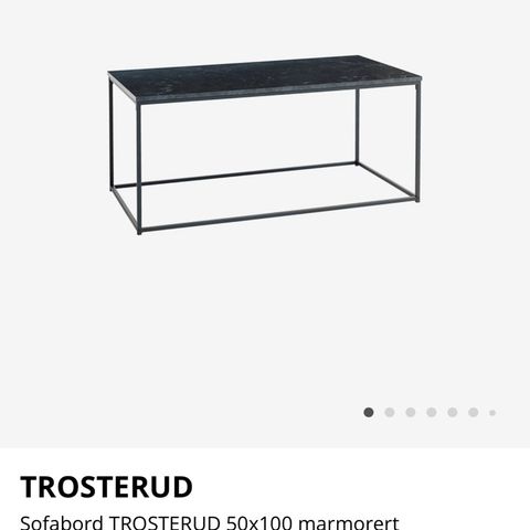 Sofabord TROSTERUD 50x100 marmorert