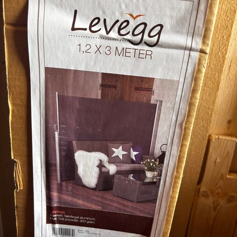 Levegg - helt ny uåpnet eske. 1.2x3 meter