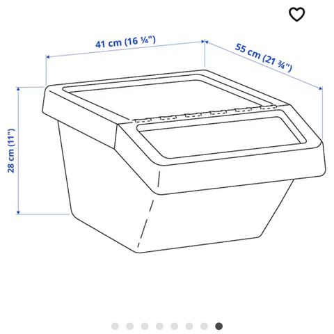 2 stk. Sortera kasse med lokk, 37 liter