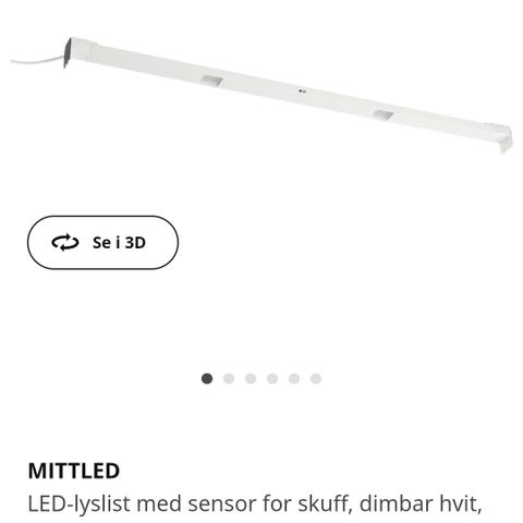 5 stk Ikea Omlopp LED-lyslist med sensor for skuff