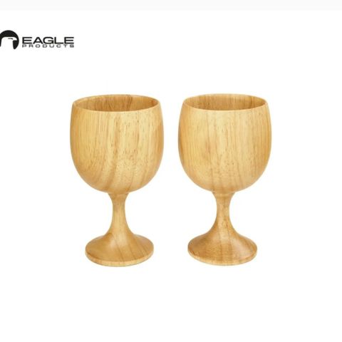Øl-/vinglass og tallerkner i tre fra Eagle Products
