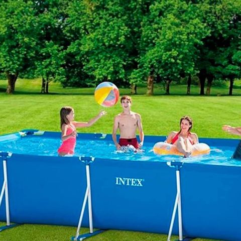 Intex basseng, 4.5x2.2x0.8m, ca 7.000ltr, m/rensing