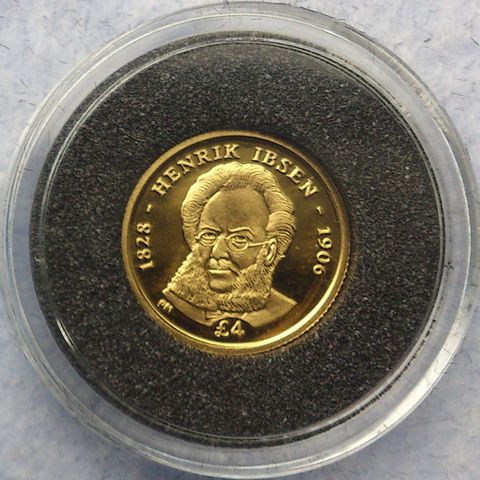 2006, Henrik Ibsen 1828-1906, 1/25 oz, 999 gull.