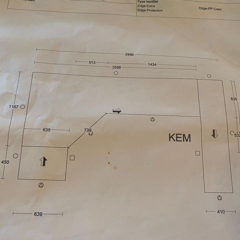 Ikea benkeplate og kjøkkenskap