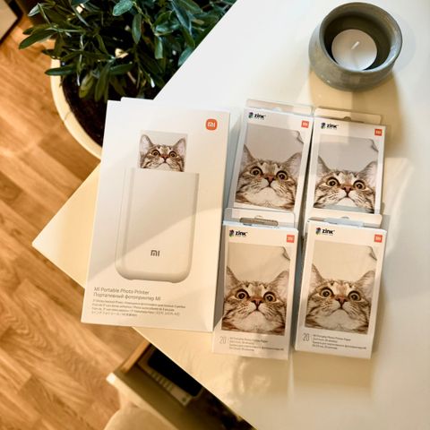 Mini skriver Xiaomi med 80 ark for utskrift!