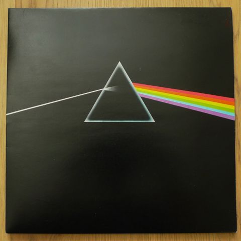 Pink Floyd "Dark Side ..." dobbelmotiv billed-LP m/original poster og sticker