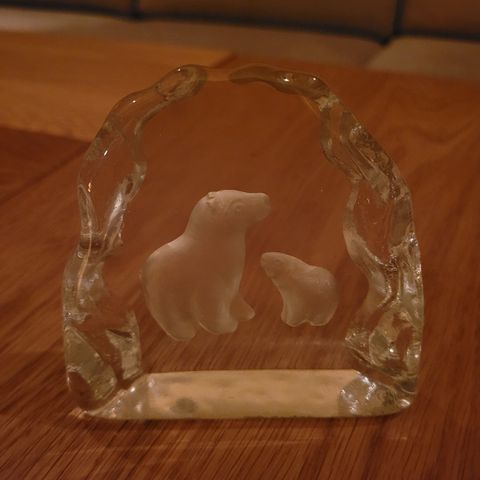 Isbjørn Paul Isling Glassfigur krystall.