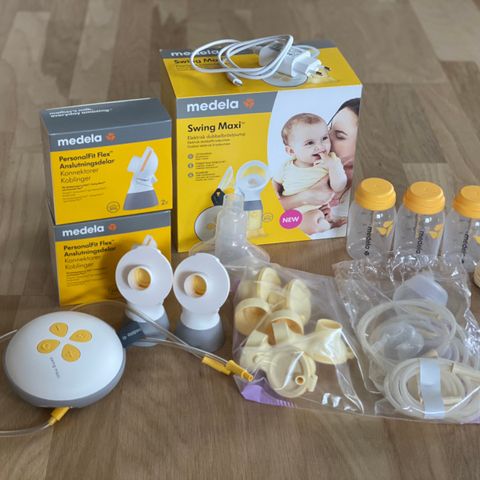 Medela swing maxi og annet pumpeutstyr - nesten ubrukt