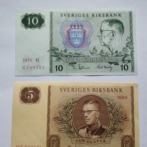 UNC Svenske sedler
