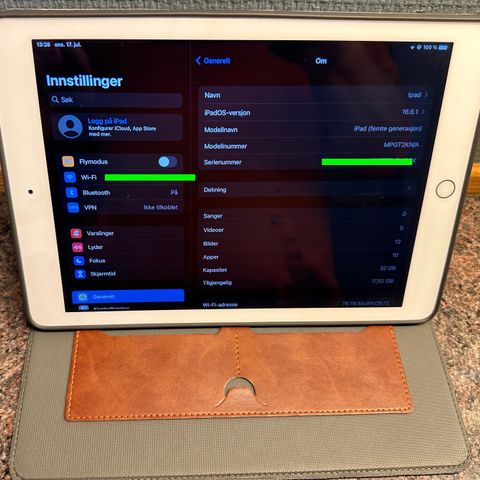 Pent brukt iPad 5th gen