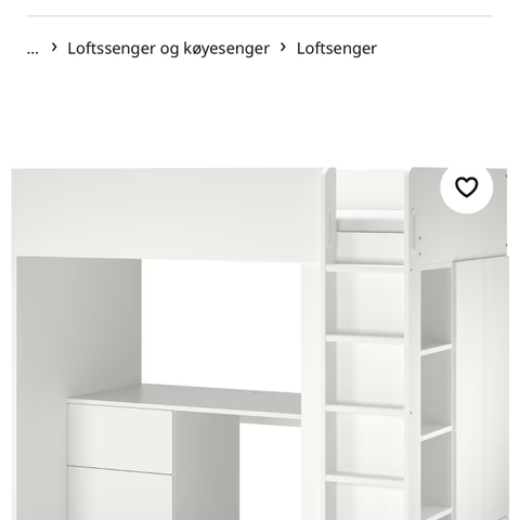 Ikea Småstad loftseng