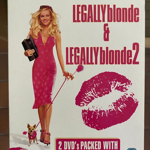 LEGALLY BLOND DVD BOKS MED BEGGE FILMENE, SELGES FOR 50,-.