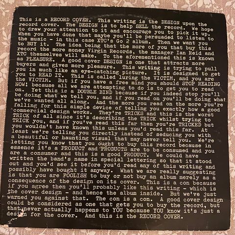 XTC - Go 2 LP/Vinyl