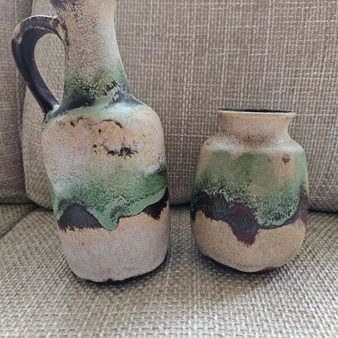 W. Germany keramikk vaser vintage