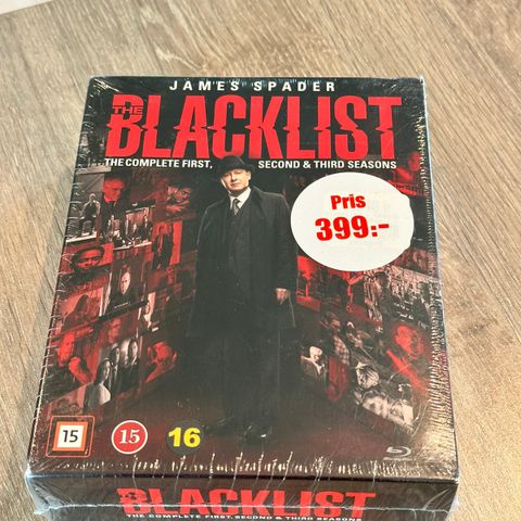 Blacklist - sesong 1, 2 og 3 (Ny i plast, norsk tekst)