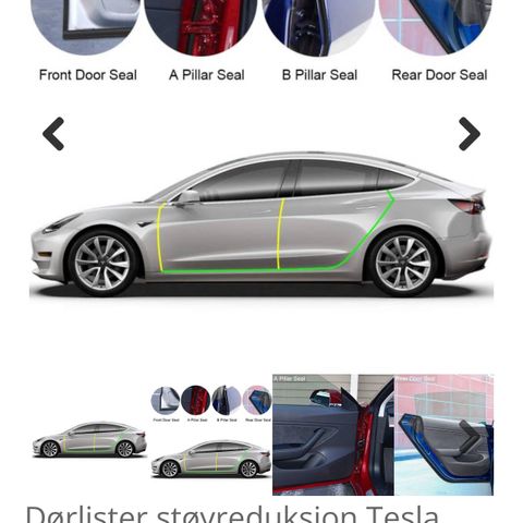 Dørlister til Tesla 3 / Y