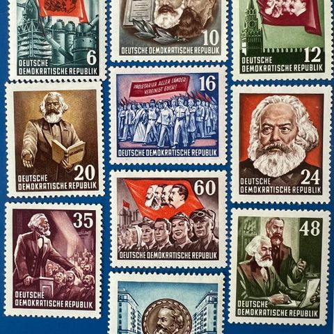 DDR 1953 Karl Marx Michel 344-353 postfrisk