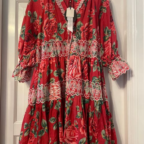 Bytimo cotton slub dress res roses combo