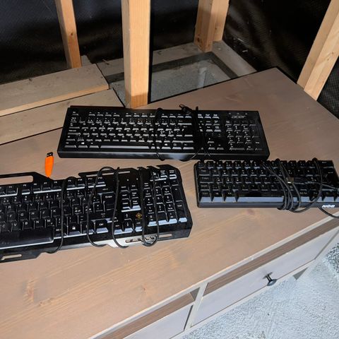 3 stk tastatur