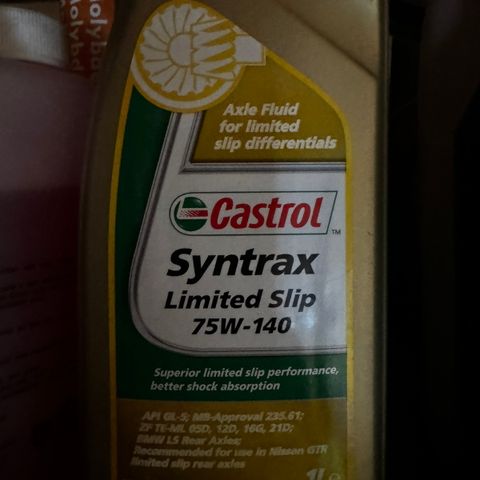 2 stk castrol syntrax limited slip 75w-90 1L