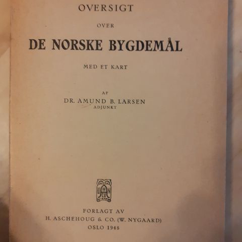 Oversikt over de norske bygdemål (1948)