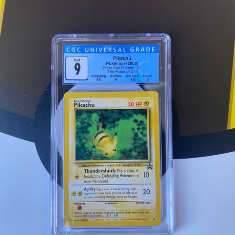 Pikachu pokemon kort CGC 9 gradert - 2000 promo