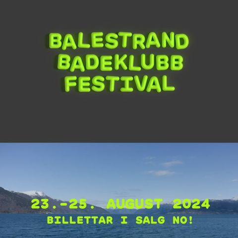 Festivalpass Balestrand Badeklubb, 2 stk, august 2024